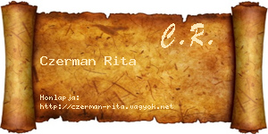 Czerman Rita névjegykártya